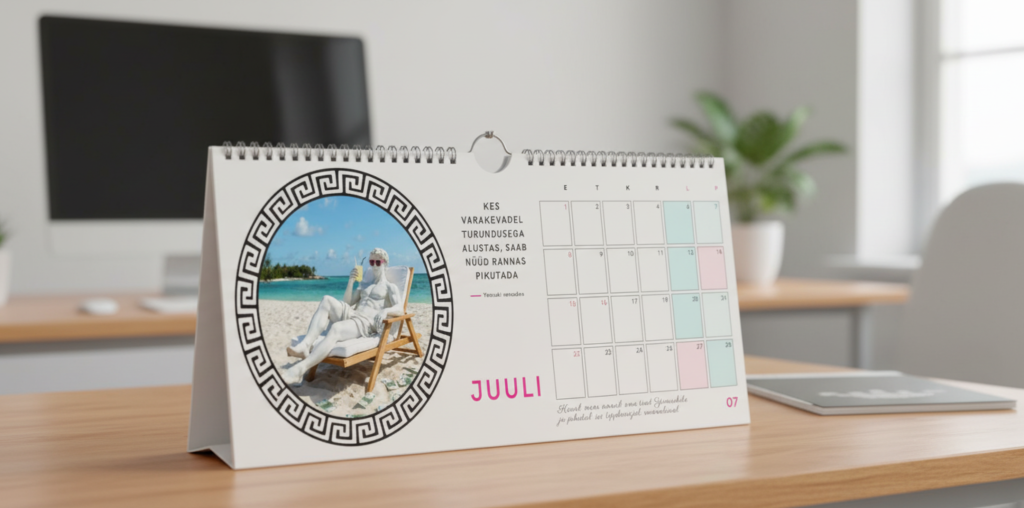 2026 kalendrite kujundus ja kalendri trükkimine ettevõttele